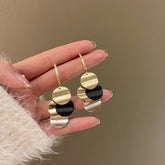 Shiny Round Sequin Tassel Earrings